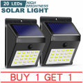 Buy 1 Get 1 Free solar cell wall lamp with built-in sensor wall lamp solar cell wall light. 