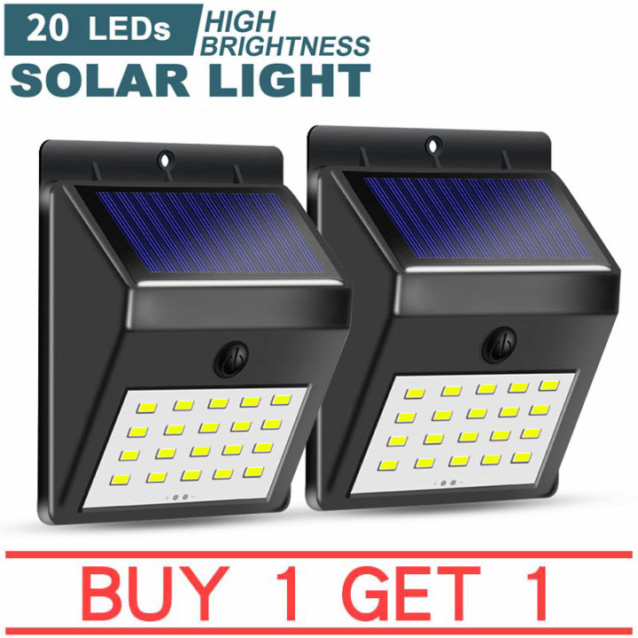 Buy 1 Get 1 Free solar cell wall lamp with built-in sensor wall lamp solar cell wall light