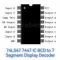 74LS47 7447 IC BCD to 7 Segment Display Decoder 1 piece. 