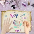 1pc Moon Phase Crystal Rubber Stamp Magic Hands Star Vintage Clear Transparent Silicone Seals Stamp for Journaling Card Making. 