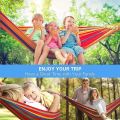 Outdoor Canvas Hammock Camping Swing Hammock with Tree Ropes Load-bearing Up to 300kg Perfect for Garden Patio Backyard. 