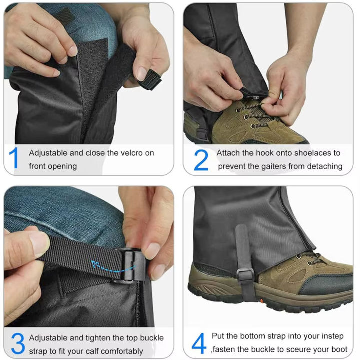 Waterproof%20Snow%20Leg%20Gaiters%20Hiking%20Boot%20Legging%20Shoes%20Warmer%20Shoe%20Cover%20Tourist%20Outdoor%20Camping%20Trekking%20Climbing%20Hunting%20-%20Image%203