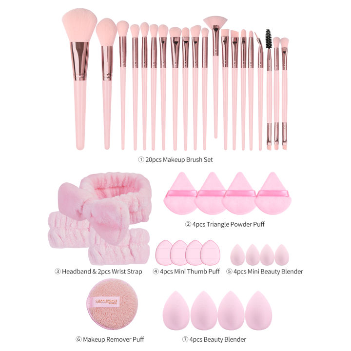 MAANGE%2040pcs%20Professional%20Makeup%20Set%2020%20Makeup%20Brushes%2017%20Powder%20Puff%20Headband%20Foundation%20Eyeshadow%20Brush%20Travel%20%20%20-%20Image%202