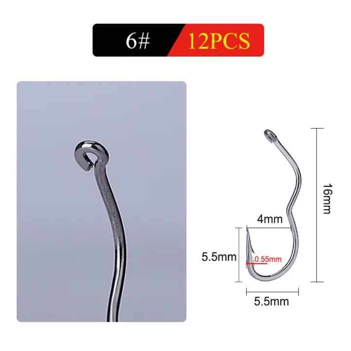 FISH%20KING12Pcs%20High%20Carbon%20Steel%20Fishing%20Hooks%20With%20Ring%206-13#%20Automatic%20Flip%20SHarp%20Barbed%20Fishhook%20for%20Carp%20Fishing%20Accessories%20-%20Image%207