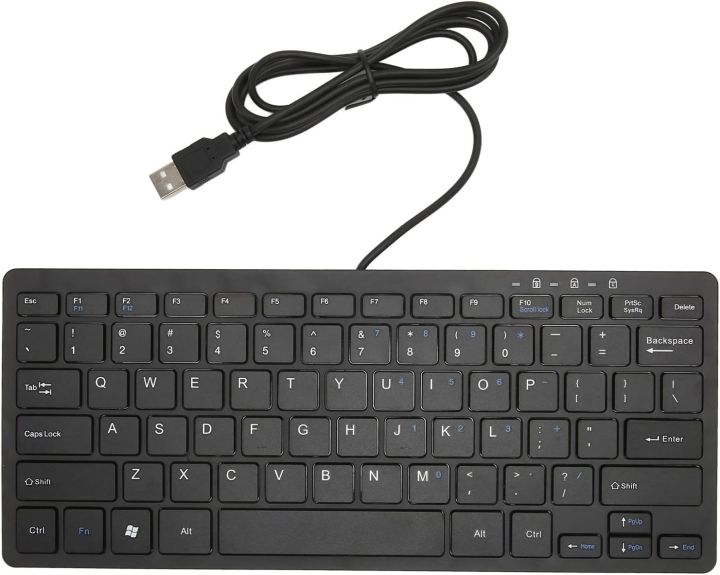 USB Wired Mini Keyboard, Slim Ergonomic Keyboard Small Compact Simple Wired Business Keyboard for Laptop and Desktop Computer, Plug and Play Small USB Keyboard