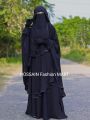 Muslim Women's High-Quality Burka Full Set - Original Dubai Cherry Fabric - Very Soft and Fashionable Burqa - Perfect for All Seasons and Occasions.