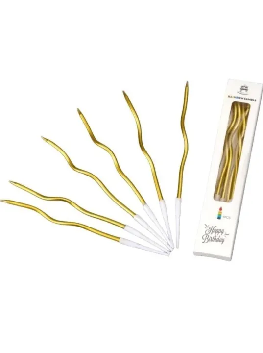 (Pack%20of%206)%20Happy%20Birthday%20Spiral%20Candle%20with%20Holder%20for%20Cake%20-%20Champaign%20Gold%20-%20Image%203