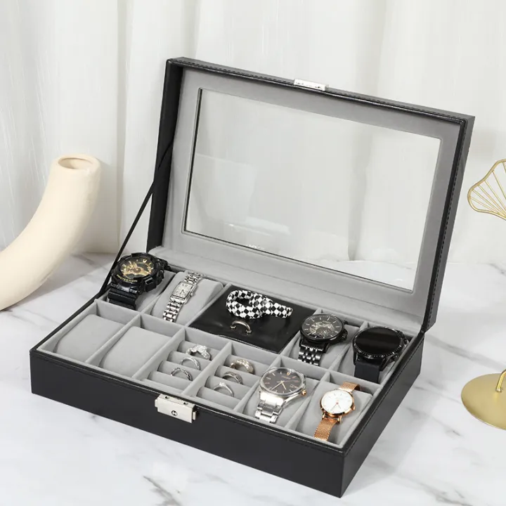 WellZone%20%20%20PU%20Leather%20%20Multi-Functional%20Daily%20Storage%20Box%20For%20Watch%20Box%20Case%20Ring%20%20Jewelry%20Storage%20Box%20With%20Lock%20-%20Image%203