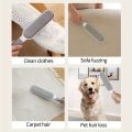 Reusable dust removal brush, double-sided pet hair remover, manual electrostatic adhesive brush, durable polypropylene material.