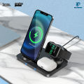 HoCo CW33 3 in1 wireless charger 15W fast charging station wireless charging dock earphone charger phone charger watch. 