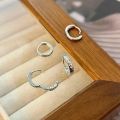 4Pcs/set Stainless Steel Aesthetic Zircon Crystal Hoop Earrings for Women Egirl New Y2K Cool Daily Wear Jewelry Accessories. 