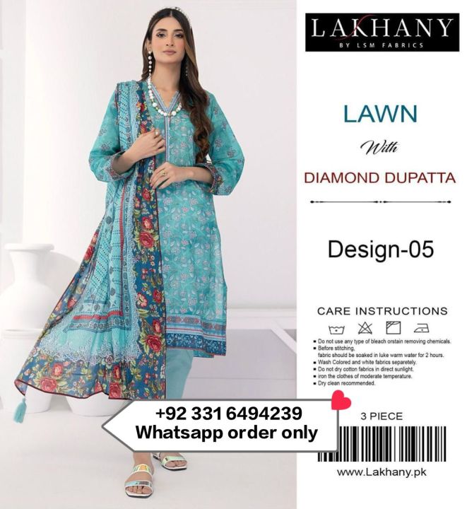 LAKHANY  Brand New summer digital printed  Lawn  collection