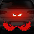 Reflective Safety & Anime-Inspired Car Stickers - Cartoon Devil Eyes Design For Cars, Motorcycles, Bicycles ﻿. 