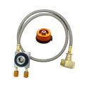 Europe Outdoor Cylinder Filling Adapter Gas Refill Adapter Gas Flat Cylinder Tank Coupler Adaptor With Pressure Relief Valve.