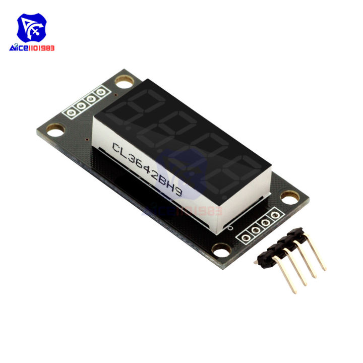 TM1637%200.36"%204%20Bit%20LED%20Digital%20Tube%20Display%207%20Segments%20Red%20Green%20Blue%20Yellow%20White%20LED%20Module%20Board%20with%20Pin%20for%20Arduino%20-%20Image%204