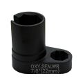 Car Oxygen Sensor Socket Wrench Cutout With Side Wire Auto 22mm 1/2"3/8'' Universal Drive Removing Abs Tool Removal Adapter Hub. 