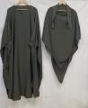 KK Hijab | Khimar with tie kaftan abaya | Kaftan Abaya with matching khimar | Trending Abaya | Best abaya for Umrah. 