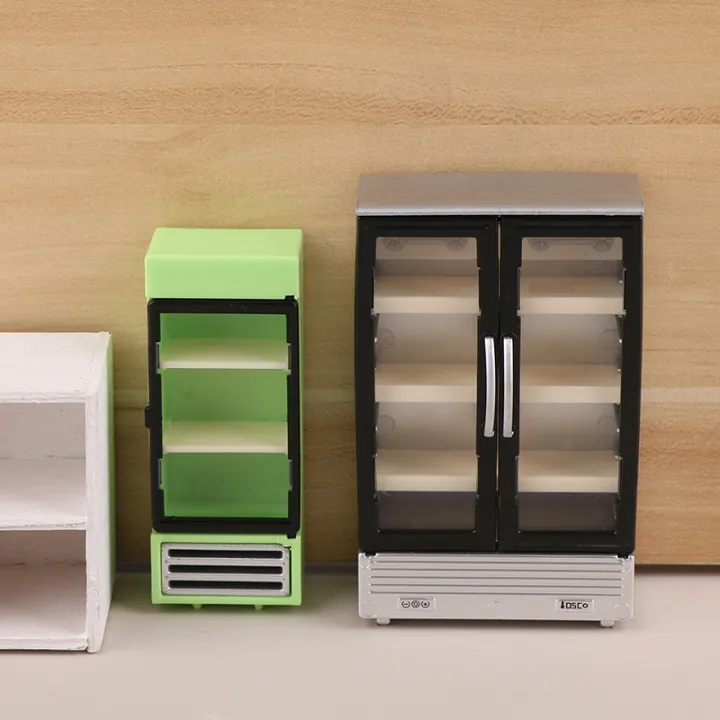 1/12%20Dollhouse%20Simulation%20Refrigerator%20Freezer%20Model%20Dollhouse%20Mini%20Furniture%20Accessories%20Dolls%20House%20Decoration%20Toys%20-%20Image%204