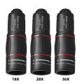 18/28/36X Mobile Phone Camera Lens Clip-On Zoom Monocular Telescope Phone Camera Telephoto Lens for Camping Hunting Sports. 