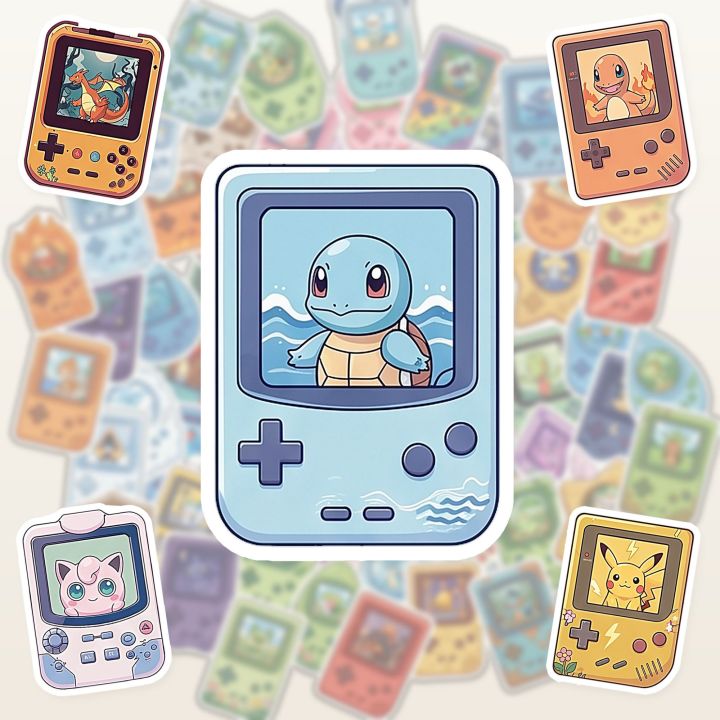 25 Pcs Kawaii Pokemon Stickers – Retro Video Game Anime DIY ...