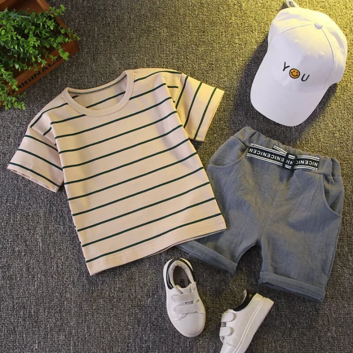 0-5%20years%20old%20hot%20boy%20summer%20short%20sleeve%20clothing%20sets%20boys%20Korean%20version%20cotton%20T-shirt%20with%20children's%20shorts%20-%20Image%202