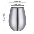 304 Stainless Steel Single Layer Titanium Plating  Glasses Round  Mug Color Plated Bar Big Belly Cup Restaurant Home Cup. 