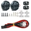 For 1/10 Rc Crawler Car Trax Trx4 Axial Scx10 D90 Trx6 Three-dimensional Ipf Square Light Hella Round Light Spotlight Dome Light. 