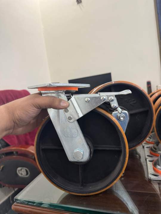 Heavy%20waight%20Pu%20Caster%208inch%202%20bracks%202%20survivas%20set%20high%20quality%20with%20warrenty%20-%20Image%202