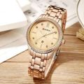 Curren Rose Gold Date Watch Women Brand Luxury Gold Quartz Watch Fashion Ladies Dress Elegant Wristwatch Gifts For Lady. 