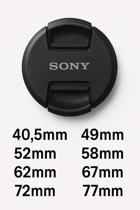 Sony Lens Cap – Front Snap-On Lens Cover for Sony Lenses (Sizes: 40.5mm, 49mm, 52mm, 58mm, 62mm, 67mm, 72mm, 77mm, 82mm)