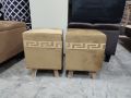 ottoman stools pair velvet stuff sofa chair stool living room bedroom stools (pack of 2). 
