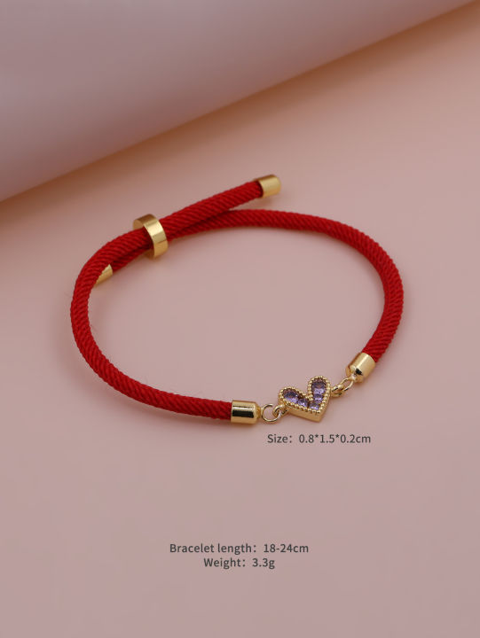 Simple%20and%20Versatile%20Gold-Plated%20Copper%20Multi-Color%20Zircon%20Adjustable%20Red%20Pink%20Black%20Push%20Pull%20Bracelet%20Men%20Women%20Couple%20Jewelry%20-%20Image%207