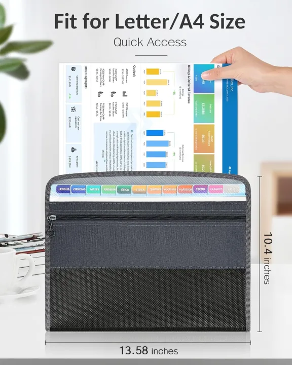 Accordion%20File%20Organizer%20with%20Safe%20Zipper,%2013%20Pocket%20Expanding%20File%20Folder%20with%20Front%20Pencil%20Pouch,%20%20School%20Office%20Supplies%20-%20Image%202