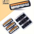 Hair Trimmer Three-layer Blade Manual Shaver Razor Blade Manual 3-layer Shaving Razor Male Scraper Head Shaver. 