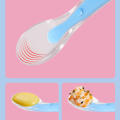 Baby boy girl silicone spoon soft head baby training Spoon soup spoon tableware cartoon silicone spoon. 
