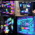 Jumpeak Flexible RGB LED Light Strip Bar ARGB Board Cover For Computer Power Supply ATX 24PIN GPU Video Card Cables And Case. 