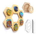 1/2/6Pcs Wooden Medal Display Stand Hexagonal Cellular Design Sports Award Storage Box Creative Wall Decor Home Decoration. 