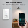 AVATTO Tuya WiFi/Zigbee Smart Light Switch with Socket,Brazil Stand 16A Touch Button Wall Switch,Work for Alexa  Home lightify. 