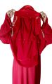 eyes covered double layered khimar with abaya  and niqab. 