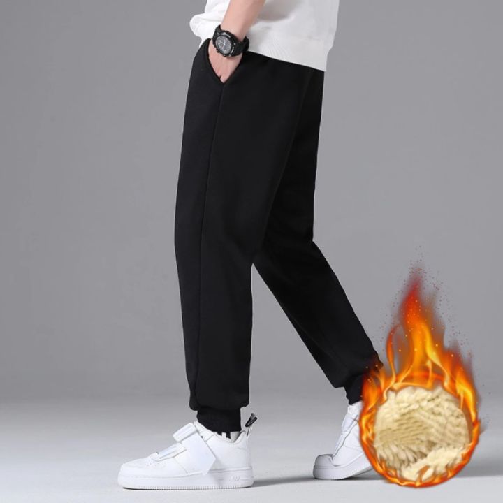 Men%20Autumn%20and%20Winter%20Sweat%20Pants%20Plush%20Thickening%20Casual%20Trouser%20Warm%20Pant%20Plus%20Size%20Men's%20Mid%20Waist%20Fashion%20Sweatpant%20Black%20-%20Image%203