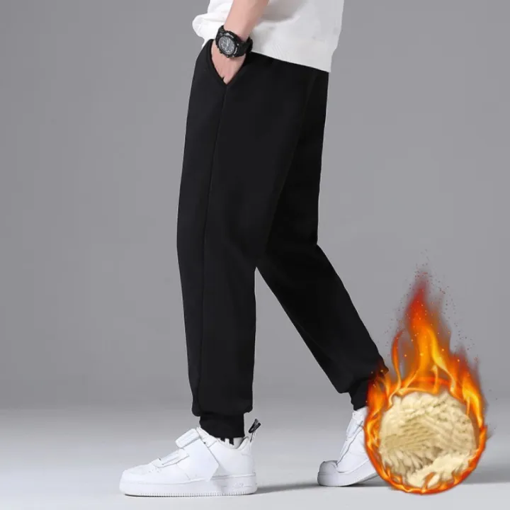 Men%20Autumn%20and%20Winter%20Sweat%20Pants%20Plush%20Thickening%20Casual%20Trouser%20Warm%20Pant%20Plus%20Size%20Men's%20Mid%20Waist%20Fashion%20Sweatpant%20Black%20-%20Image%203