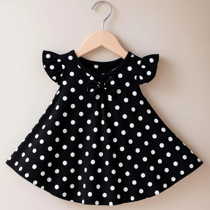 Girls%E2%80%99%20Red%20Polka%20Dot%20Party%20Dress%20with%20Bow%20%E2%80%93%20Soft%20Cotton,%20Flared%20Design%20-%20Image%204