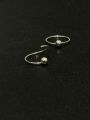 Nose Ring Fine Silver Chandi Nose Ring Tiny 8mm Septum Septo Thin 25g 0.4mm BCR Ball Fix One Side. 