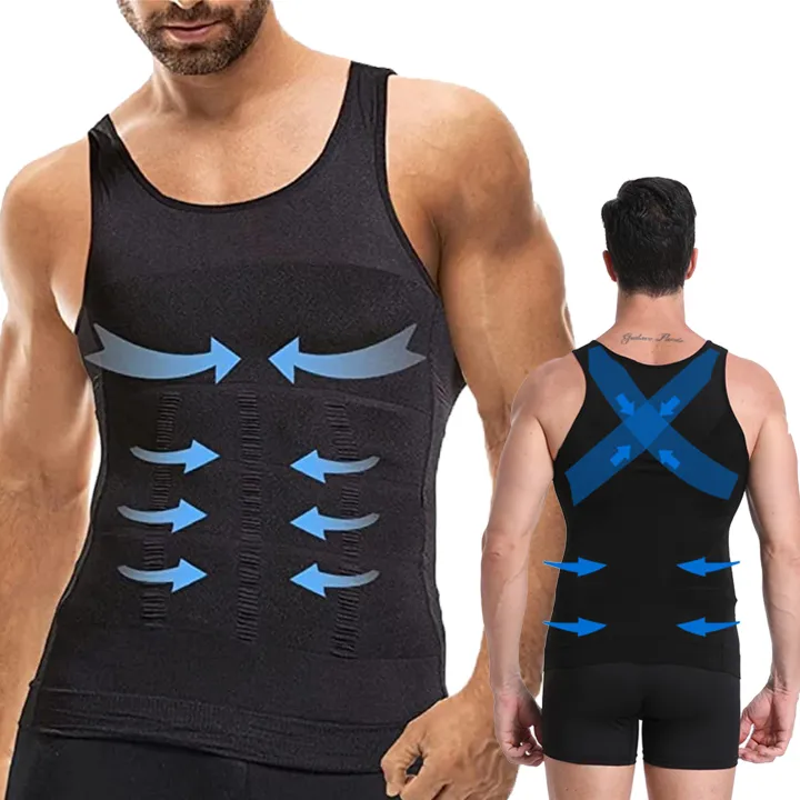 Men's%20Shapewear%20Slimming%20Body%20Corset%20Vest%20Shirt%20Compression%20Abdomen%20Tummy%20Belly%20Control%20Slim%20Waist%20Cincher%20Underwear%20Sports%20Vest%20-%20Image%202