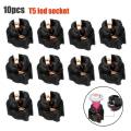 10Pcs Signal Lamp T5 Led T-Wist Sockets Bulb Holders Car Dashboard Instrument Panel Cluster Dash Lights Plug Base Part. 