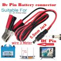 12 Volt Dc Battery Clip To 12 Volt Dc Pin Jack Converter Cable With 3 meter Wire - Moti Pin 5.5mm Dc Power jack Multipurpose multicolor. 