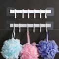 Kitchen Hook Rack No-Drill Hanging Rod Strong Adhesive Bathroom Wall Hook Towel Rack.