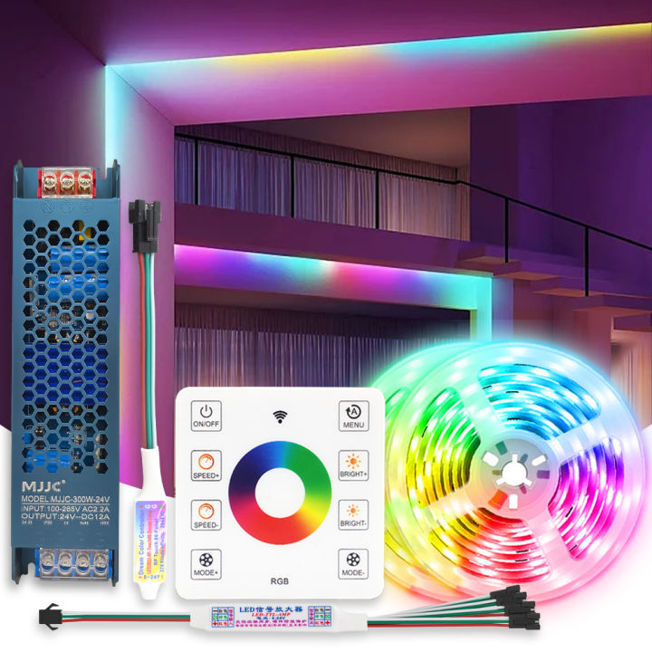 RGBIC COB LED Strip WS2811 24V 480 Diodes 5M 10M 15M 20M RGB IC Chasing ...