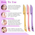 Pack of 3 Feather Flamingo Facial Razor for Face Eyebrows & Body shaving Facial Touch-up Razor. 