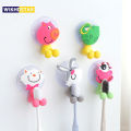 Cartoon Animal Toothbrush Holder Wall Mounted Antibacterial Tooth brush Storage Rack With Suction Cup Bathroom Organizer.